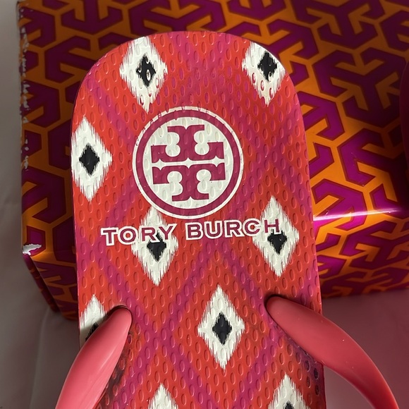 TORY BURCH Traveler Square Party Flip Flop, Sixe 10 - Picture 4 of 8